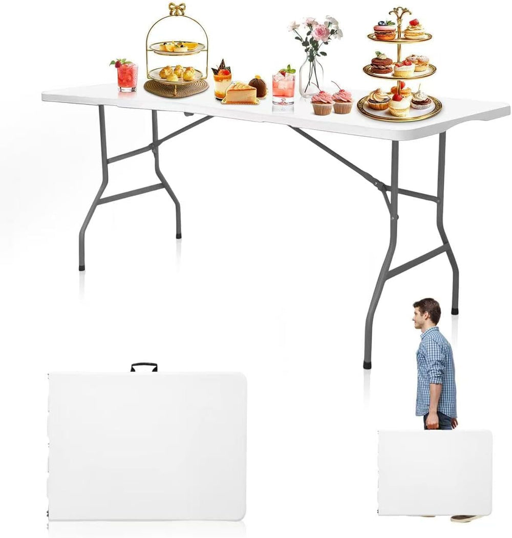 6FT Folding Table, Versatile Foldable Table, Portable
