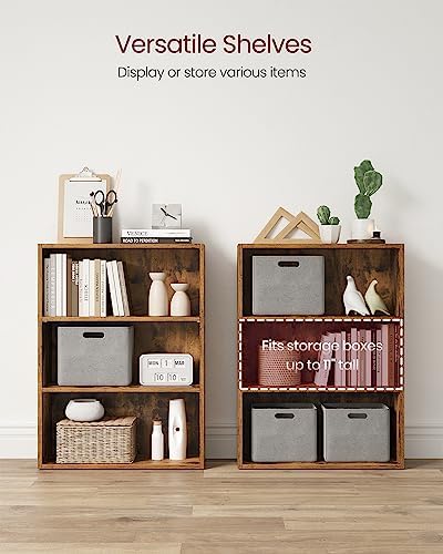 VASAGLE 3-Tier Bookshelf, Storage Organizer, 23.6 x 9.4 x 32 Inches