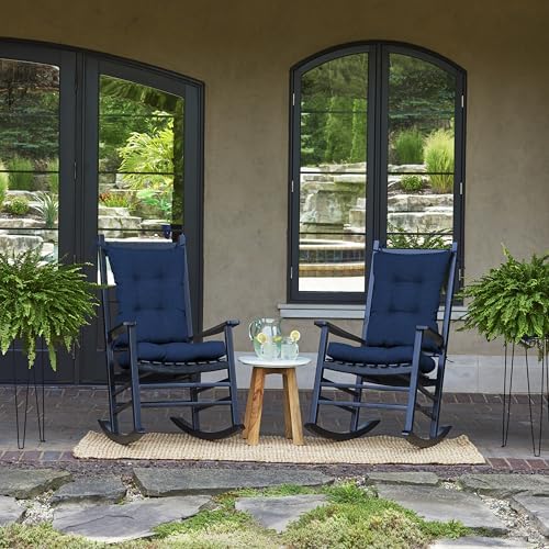 Arden Outdoor Rocking Chair Cushion, 20x18, Sapphire Blue