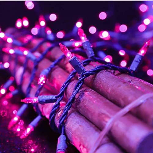 LAMPHOME Purple Halloween Lights, 300 Mini Fairy Lights 63.8ft(2pk of 150L) Halloween String Lighting, Brown Wire Halloween Holiday Décor for Home, Christmas Tree, Bedroom, Patio