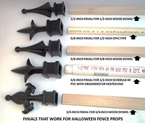 1/2" Triad Spear Fence Finials, 50 Pack - #1-50