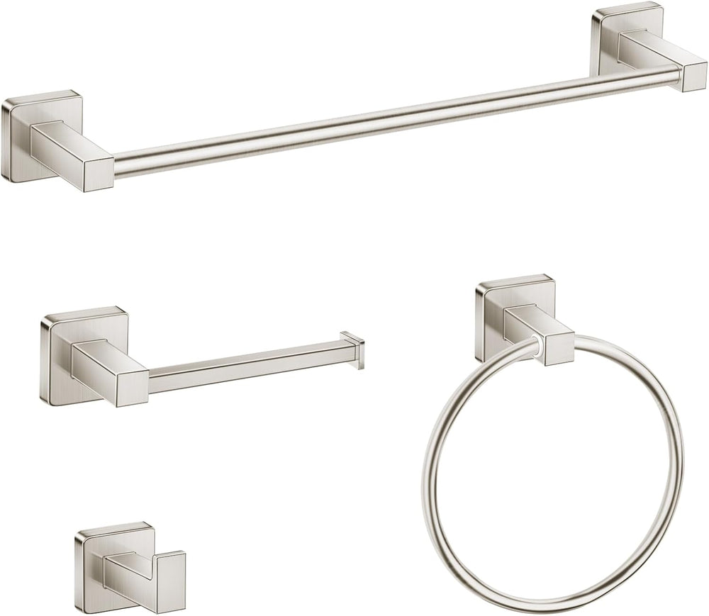 Brushed Nickel Stainless Steel 24Inch Towel Bar Set,4 Pieces