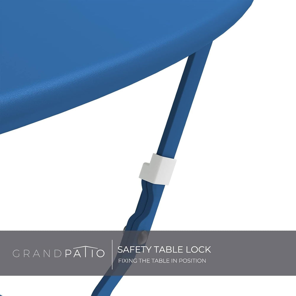 Grand Patio 3 Piece Folding Patio Bistro Set for Outdoor, Peacock Blue