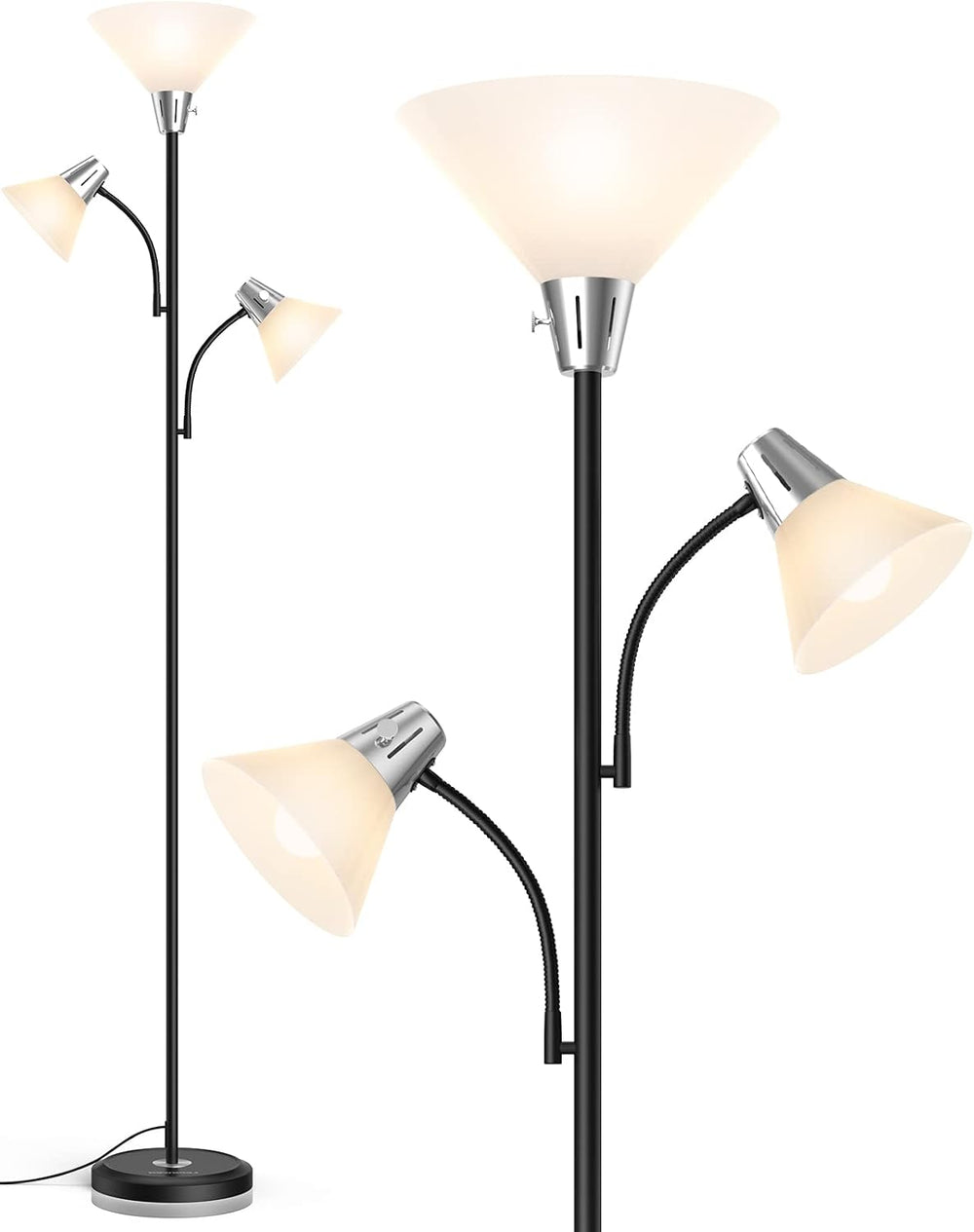 LEPOWER Floor Lamp, Bright Standing Lamp with Replaceable 3000K LED Lights