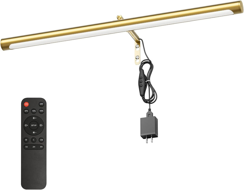 24" Plug in Picture Light 9W Gold Art Light with Remote