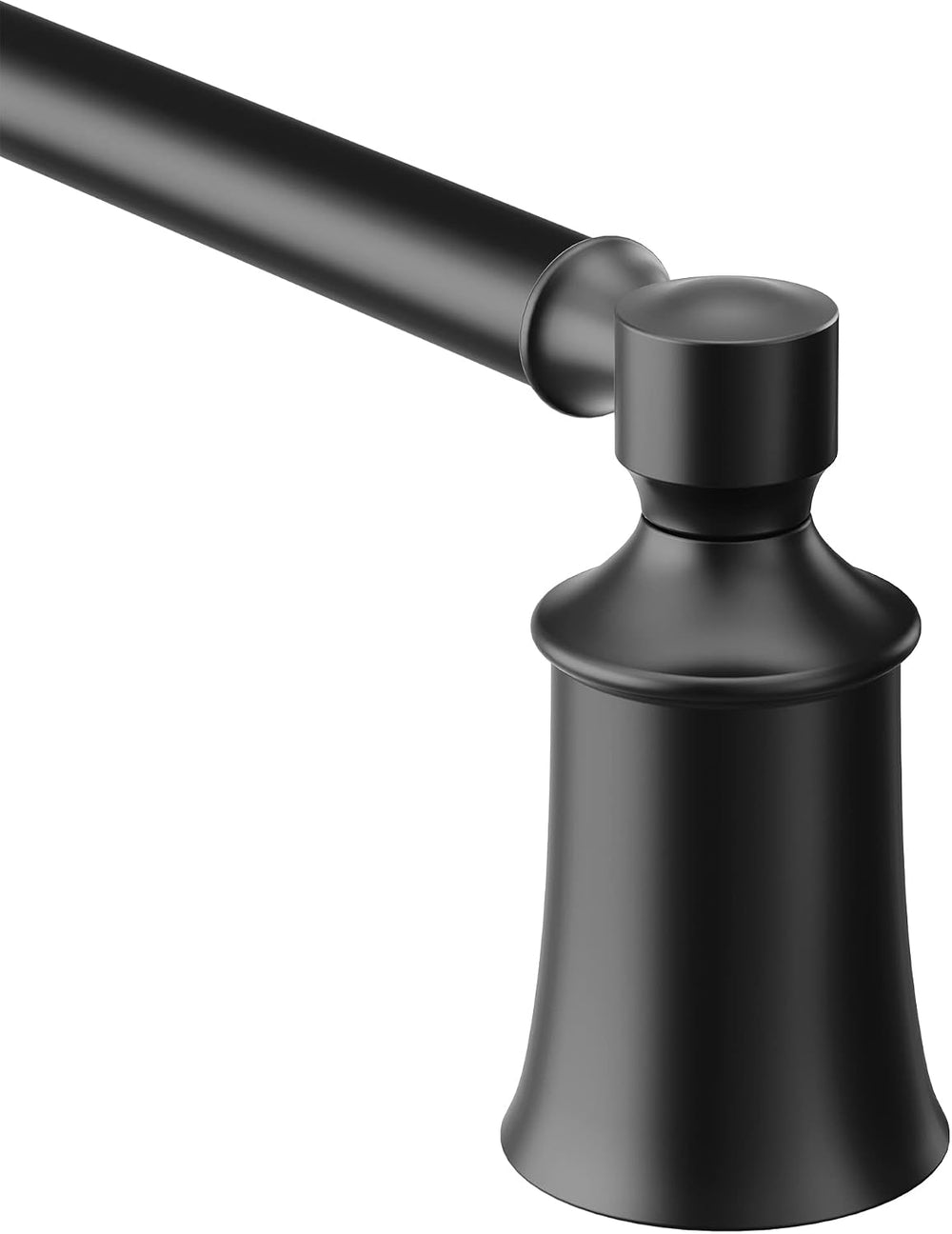 Moen Dartmoor Matte Black 24-Inch Single Bathroom Towel Bar, YB2124BL