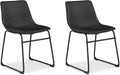 Signature Design by Ashley Centiar Dining Chairs Set of 2, Black