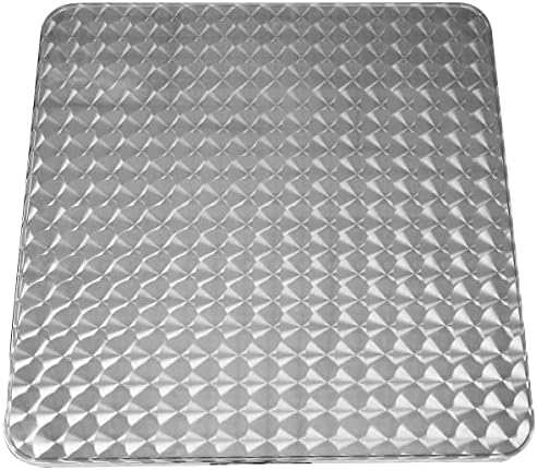 BTEXPERT Set of 2, Indoor Outdoor 23.75" Square Restaurant Table for Patio Stainless Steel Silver Aluminum Furniture with Base