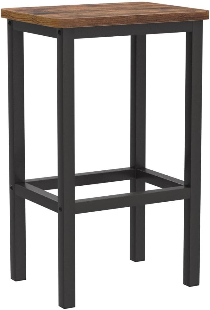 VASAGLE Bar Stools Set of 2 with Footrest, Modern Basic Style