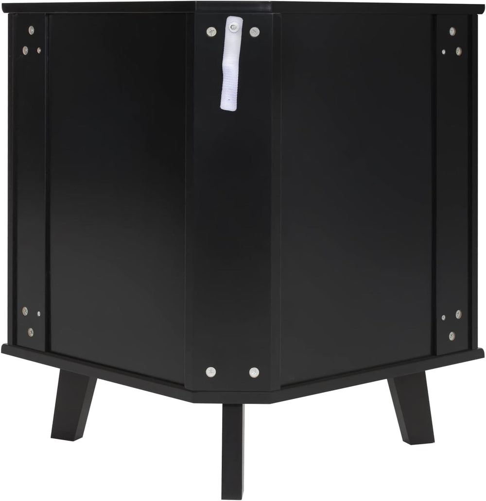 Corner Storage Cabinet with Doors, 32'' Corner Table for Small Space,...
