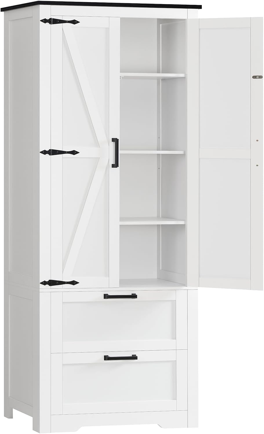 TEENFON Storage Cabinet with Doors & Adjustable Shelf