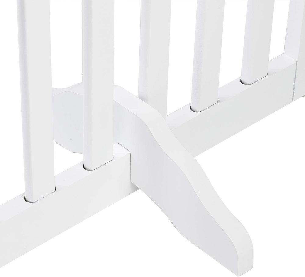 Bonnlo 30” Tall Free Standing Dog Gate for Doorways, 4 Panel Folding Pet Gate...
