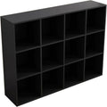 OSCHF 12-Cube Storage Shelf Bookcase, Black