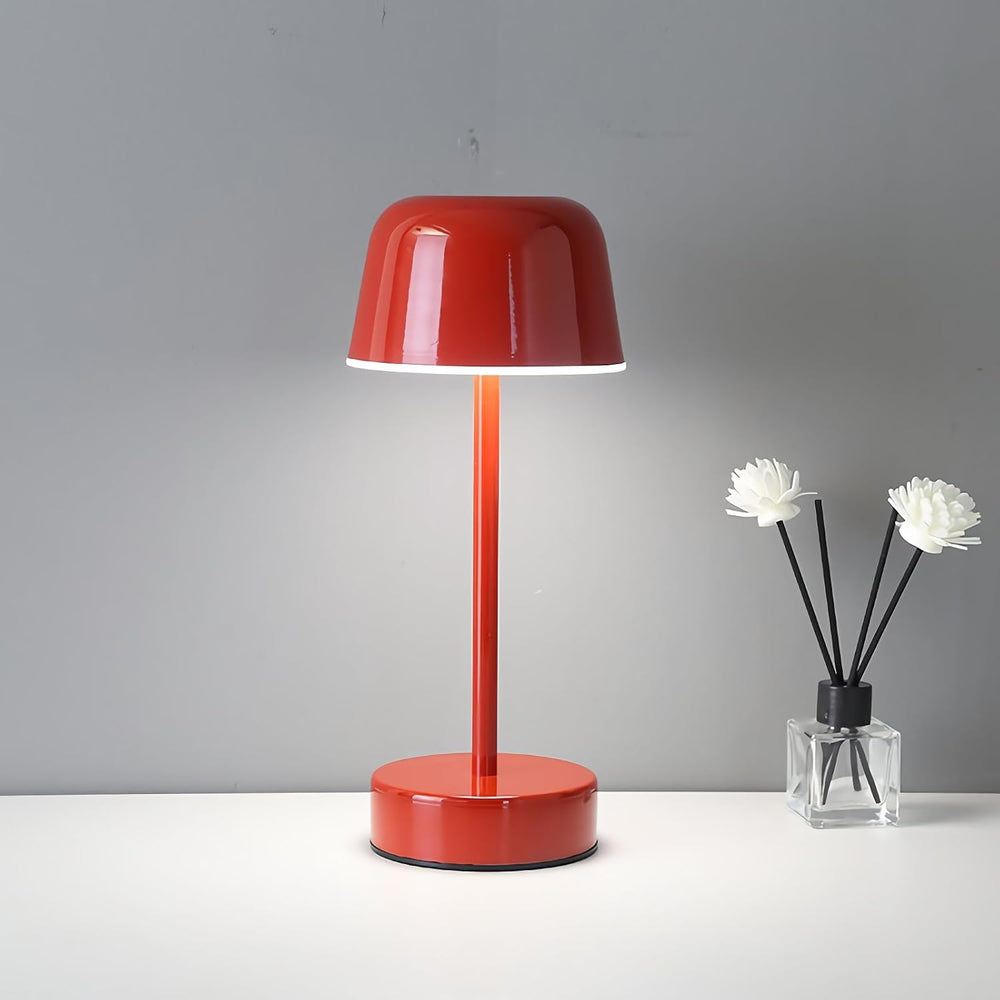 Red Mushroom Cordless Table Lamps Rechargeable, Battery Powered Table Lamp