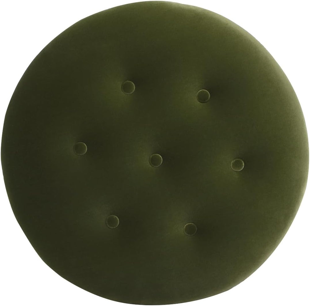 Jennifer Taylor Home Yolanda 24" Round Upholstered Accent Ottoman, Medium