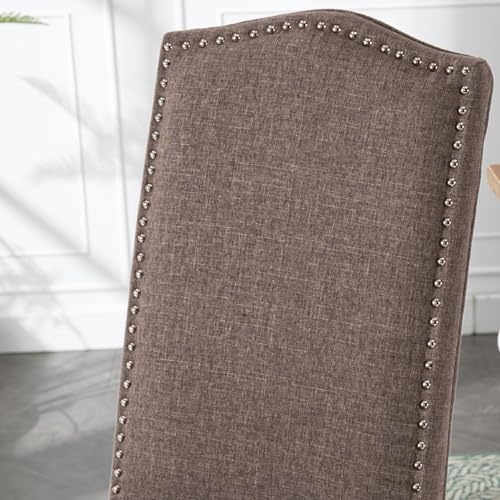 Upholstered Dining Chair Modern Stylish Kitchen Diner Fabric Set of 6