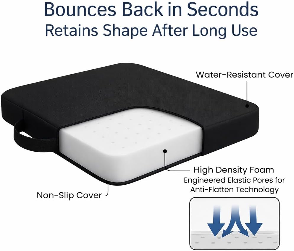 Thick Stadium Seat Cushion - 2-Pack Bleacher Seat Cushion, Stadium Cushion