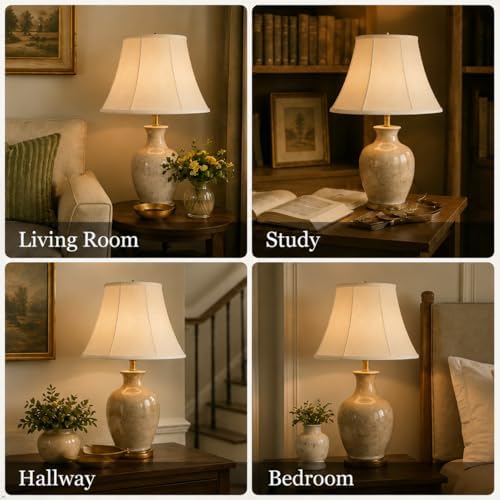 Bell Lamp Shades Set of 2, 6.7" x 13" x 9.5" Replacement Lamps...