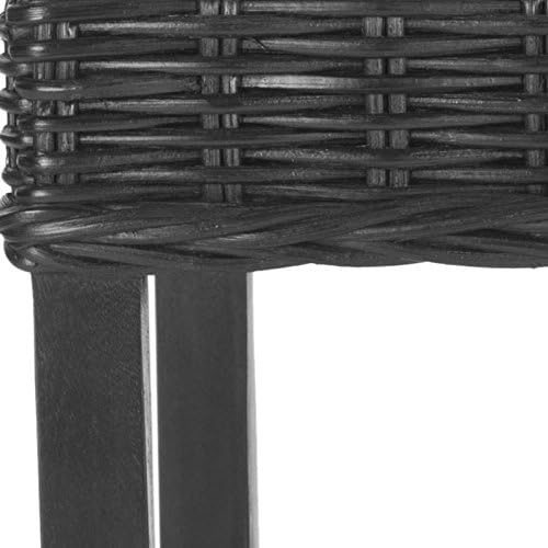 SAFAVIEH Cypress Barstool Wood Bar Stool, 29.72" Seat Black FOX6502C