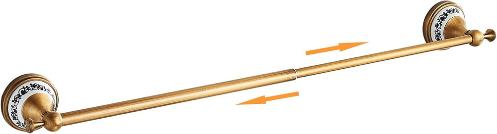 Antique Bronze Brass Towel Bar,Adjustable 15.5 to 27.5 Inch Bath Towel Bar Ra...