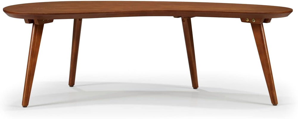 Mid Century Modern Abstract Shaped Coffee Table/Solid Wood/Castanho Finish