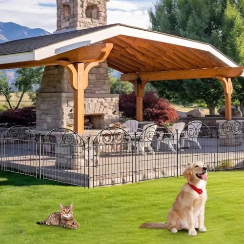 Getlay Tall Garden Fence with Gate, 40 Inch(H) 20 Panels Total Length 43.7 Ft...