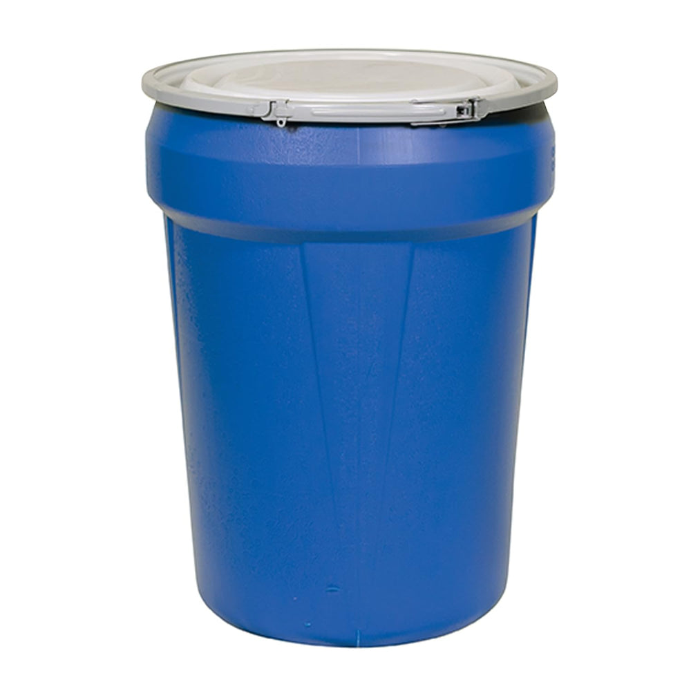 Eagle Plastic Drum, 30 Gallon Drum, DOT Compliant, Made in USA, Blue
