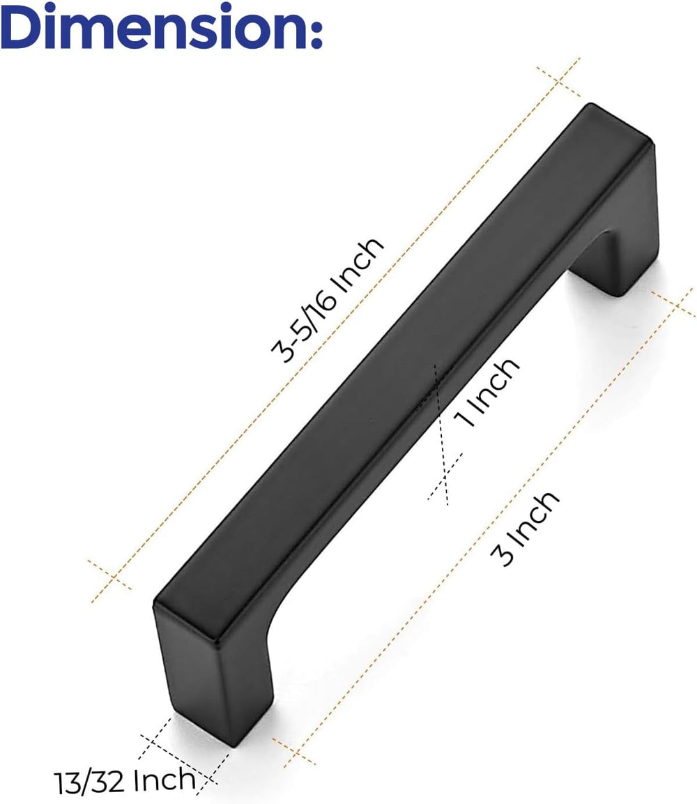 Ravinte Matte Black Kitchen Cabinet Handles 3 Inch Pulls 25 Pack