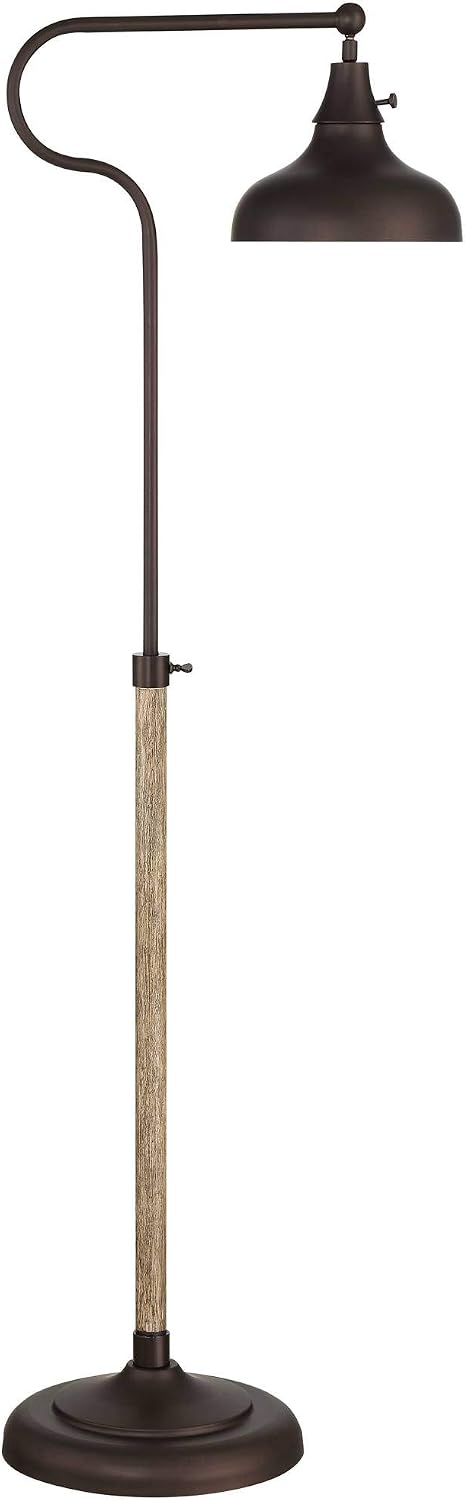 Industrial Bronze Adjustable Downbridge 57" Tall Floor Lamp