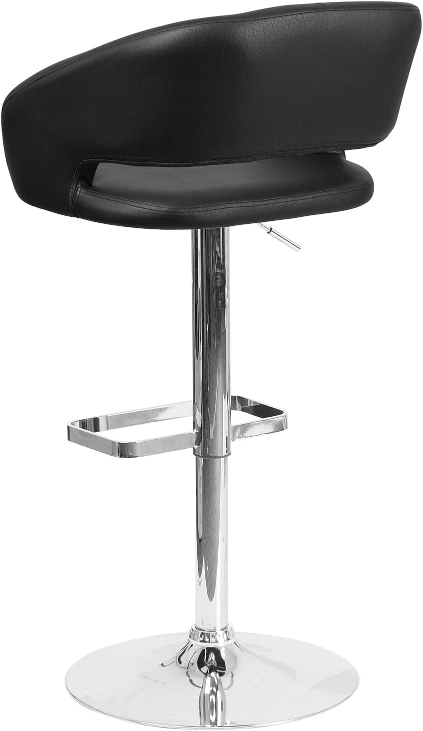 Flash Furniture Mid-Back Vinyl Barstool, Black