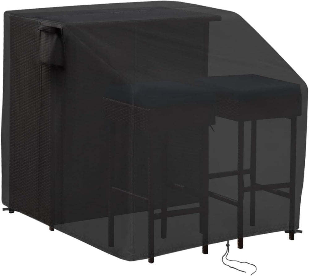 41" Patio Bar Set Cover, Outdoor Waterproof Wicker Bar Table Cover