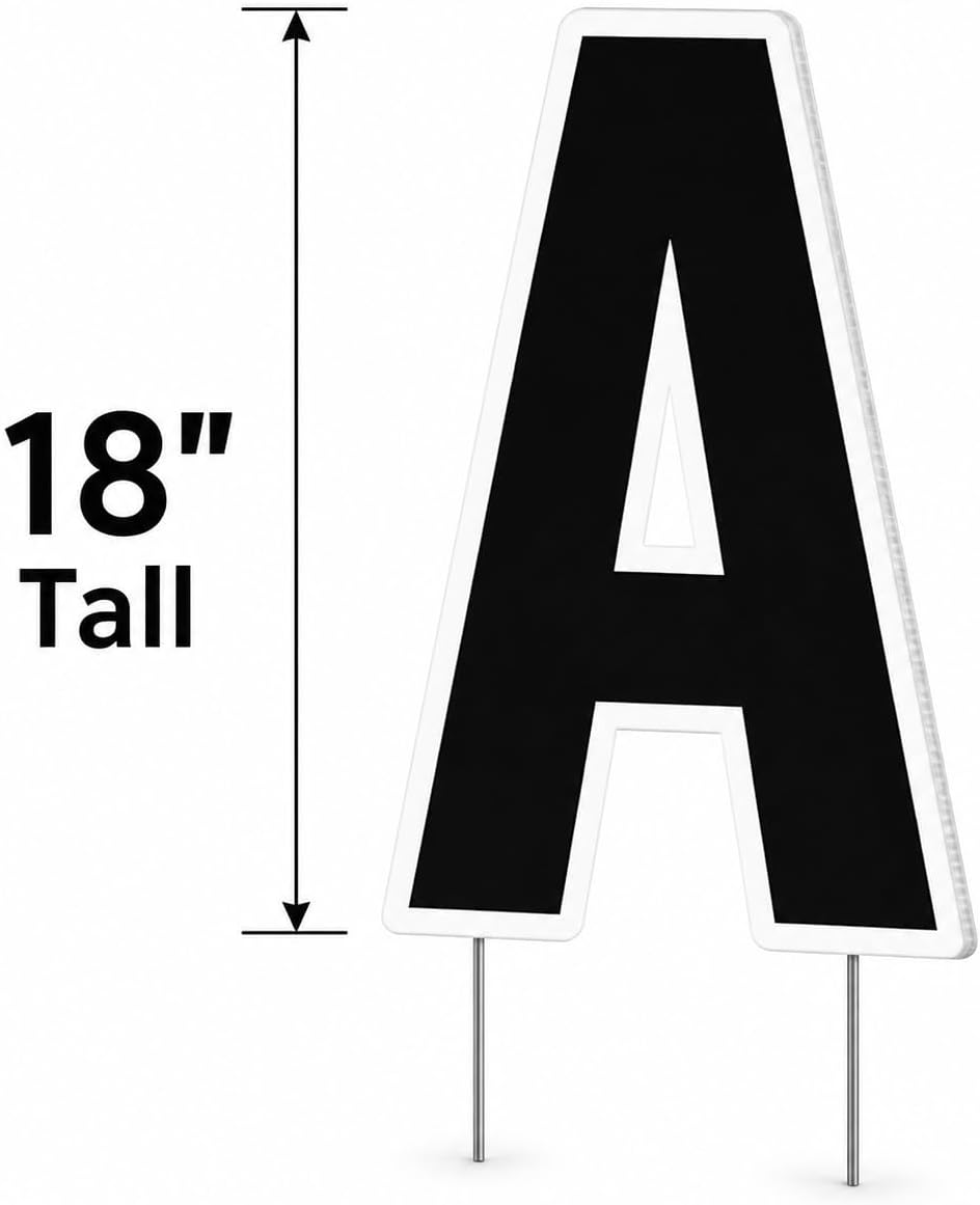 VictoryStore Yard Letters: Cut-out Alphabet Yard Decoration, Bebas 18 inch Hi...