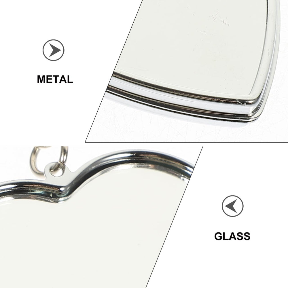 Balacoo 20 Packs Heart Makeup Mirror Keychain 1.77 x 1.38 Inch