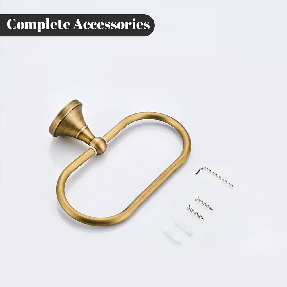 WOLIBEER Brass Toilet Paper Holder,AntiqueTowel Ring Oval Bathroom Tissue Rol...