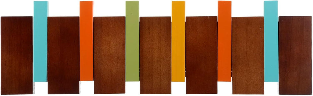 Youyole 6 Hooks Wood Coat Rack Wall Mount Piano Hideaway Coat Hooks