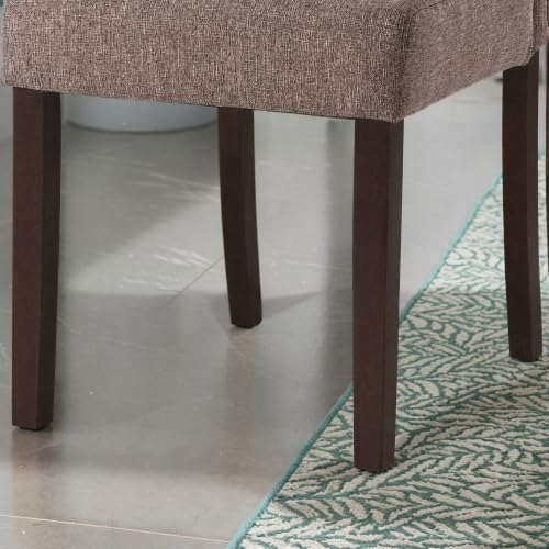 Upholstered Dining Chair Modern Stylish Kitchen Diner Fabric Set of 6