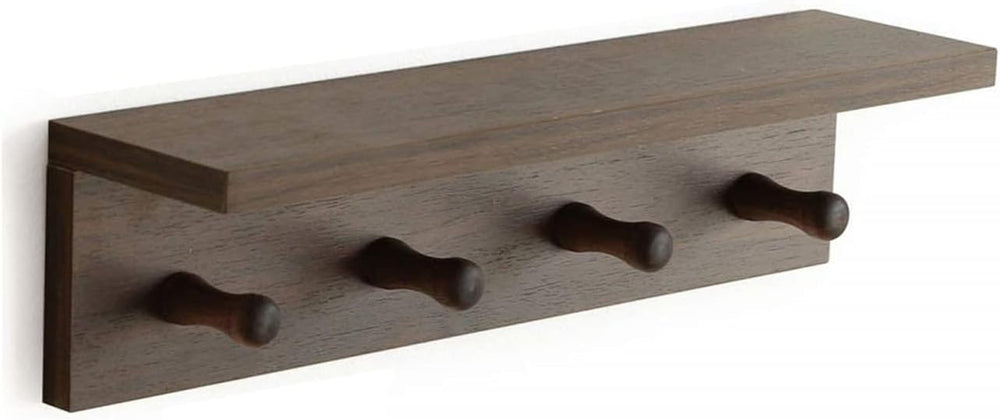 Entrance Coat Rack ，Coat Hooks, Wall-Mounted Wooden Hook Rack, Wall-Mounted S...