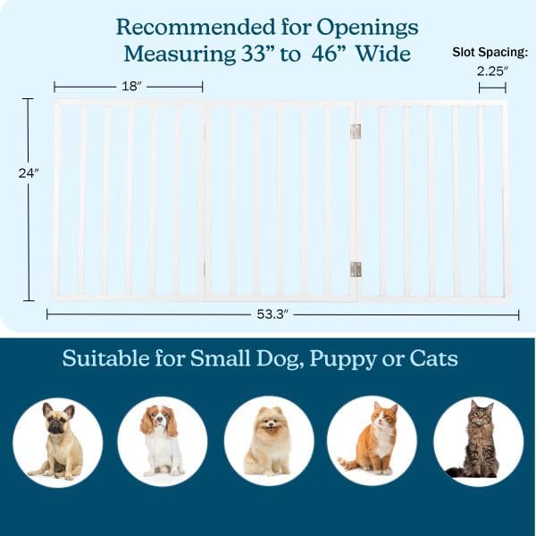 PETMAKER Pet Gate – Dog Gate for Doorways, Stairs or House– Freestanding, Fol...