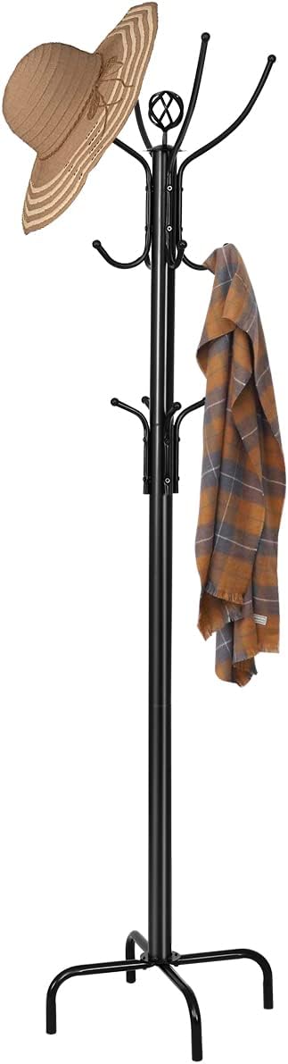Tangkula 78 Inch Freestanding Coat Rack, Black