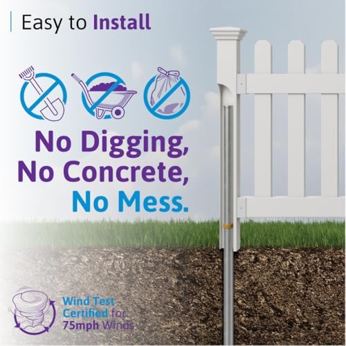 WamBam All American 3.5ft White Vinyl Finishing Post
