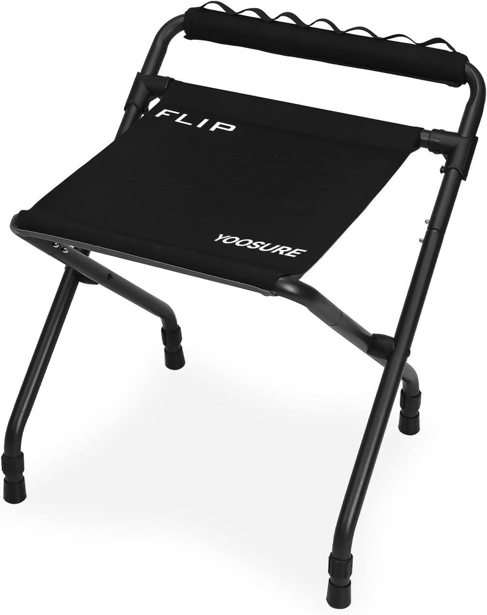 2-Level Height Adjustable Tactical Camp Stool, Detachable 4-Leg Folding Stool...