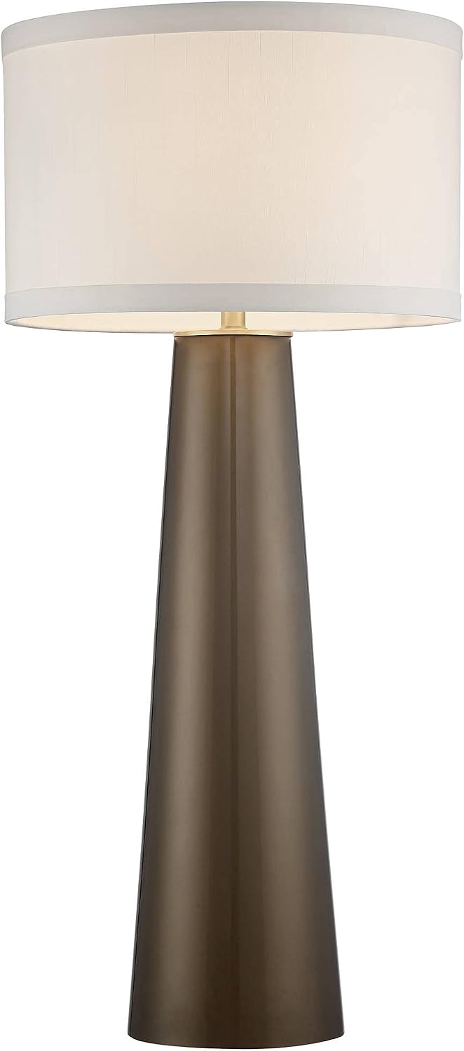 Possini Euro Design Karen 36" Large Table Lamp Dark Gold Glass Modern