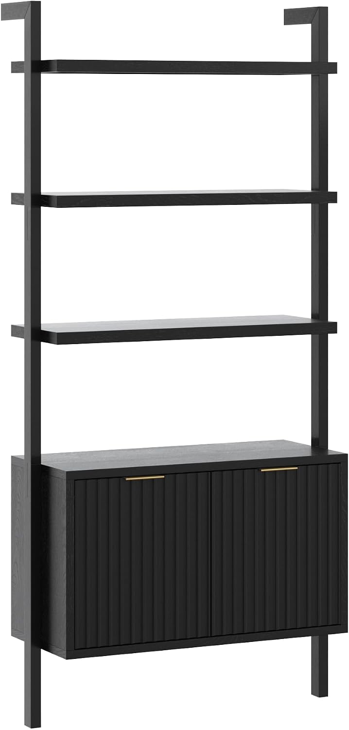 Nathan James Jasper 3-Shelf Solid Wood Boho Bookshelf, Wall Mounted Bookshelf...