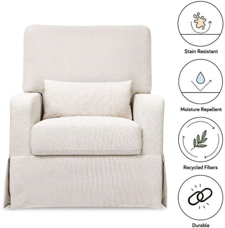 NAMESAKE Crawford Pillowback Comfort Swivel Glider, Performance Cream