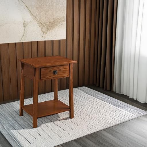 Leick Home Mission Nightstand Side Table, 22", Russet
