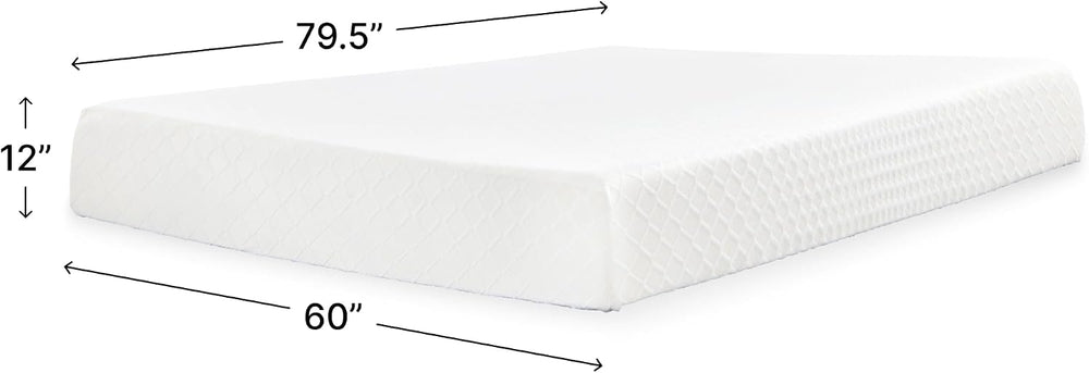 Signature Design by Ashley 12 Inch Memory Foam Queen Mattress in a Box