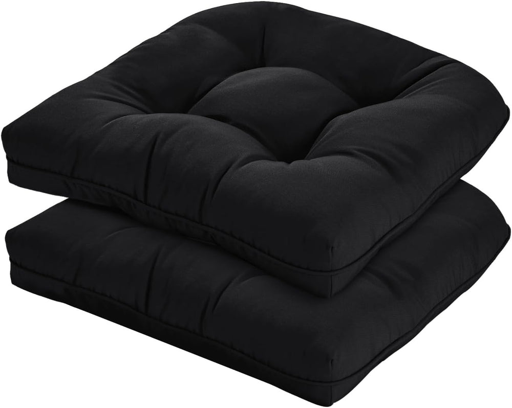 19x19 Outdoor Chair Cushions Set of 2, Tufted Wicker Patio Furniture Cushions...