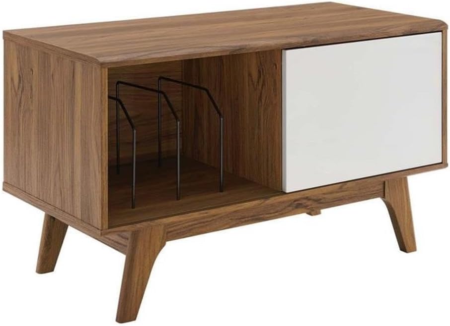 Modway Envision Mid-Century Modern 37" Vinyl Record Display Stand, 37 In...