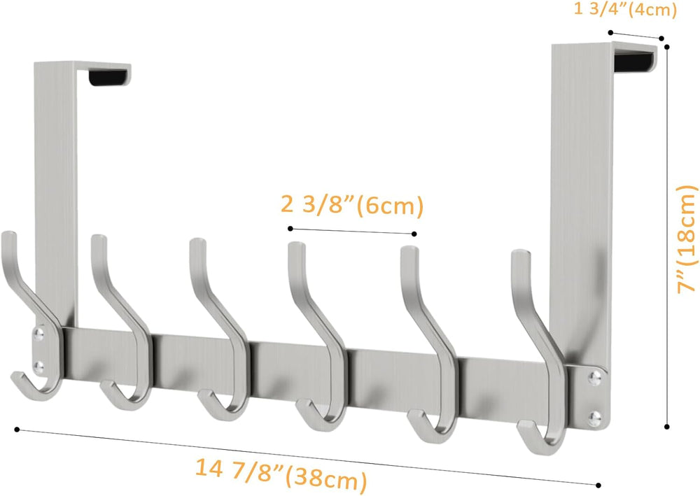 Uross (2 Pack Foldable Over The Door Hooks, Heavy Duty Over Door Hanger, Behi...