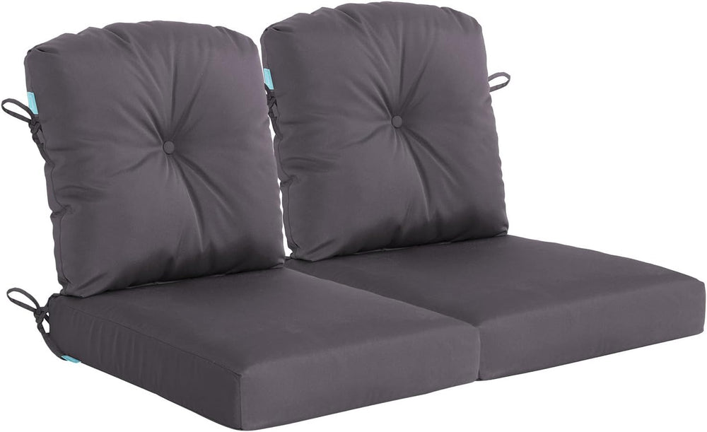 QILLOWAY Outdoor Chair Cushion Set with Strings,Replacement Outdoor Cushions ...